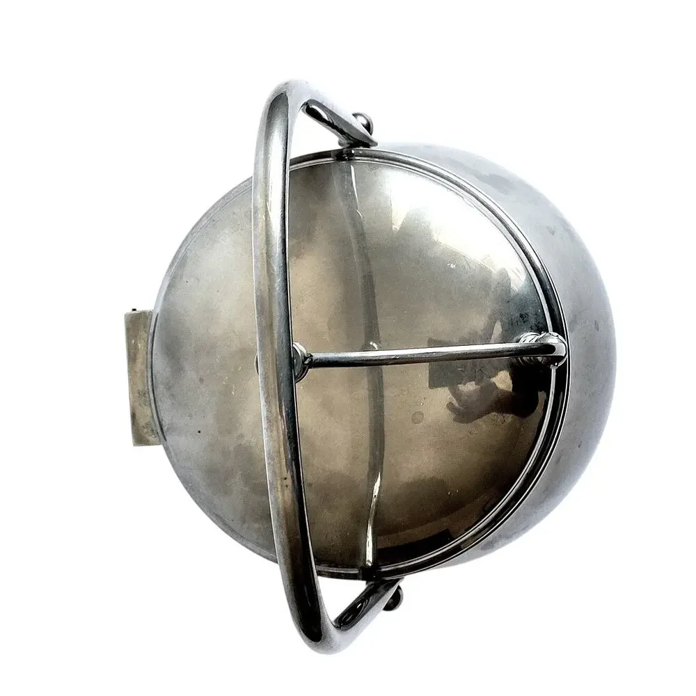Ice Bucket by Aldo Tura for Macabo Italy 1960s Silver Plated Hinged Lid 9.5
